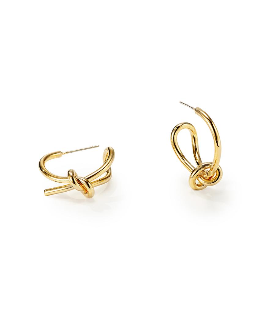Findelise Brass Heart Twist Earrings