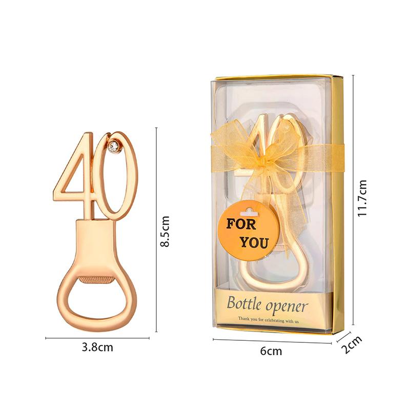 30/40/50/60/70/80 Number Shape Bottle Opener For Birthday Party Wedding Anniversary Souvenir Gift Kitchen Gadget1