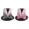 Top Hat Hair Clip Dress Up Headdress Photo Prop Plaid Bow Easter Hair Accessory for Halloween Masquerade Holiday Party Supplies