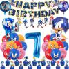 Sonic the Hedgehog-Themed Aluminum Foil Digital Balloon Set—Children's Birthday Party Banner and Decorations