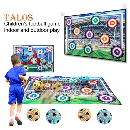 Gry Piłkarskie dla Dzieci Zestaw do Gry Piłkarskiej dla Chłopców Mata do Piłki Nożnej Do Hal z Obszarami Celowymi Ćwicz Strzelanie Popraw Umiejętności Prezenty Piłkarskie dla Dzieci