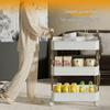 Mobile Multi-layer Snack and Storage Shelving Trolley for Living Room