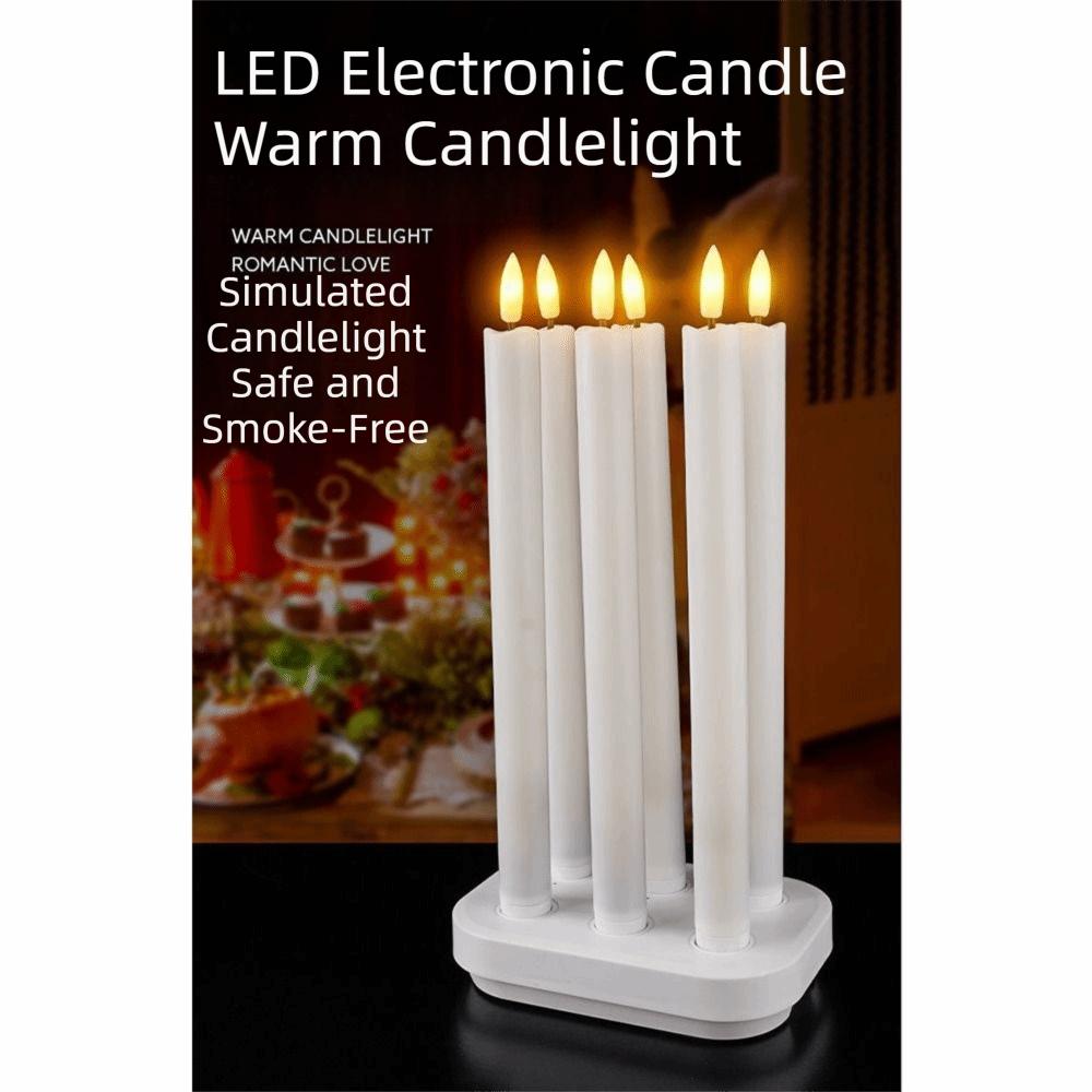 Remote Controlled LED Taper Candles Flickering Effect Atmosphere Night Lamp  Home Wedding Decor