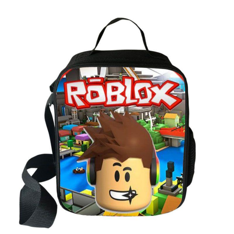 Spacious Roblox Insulated Lunch Bag For Kids With Adjustable Shoulder Strap