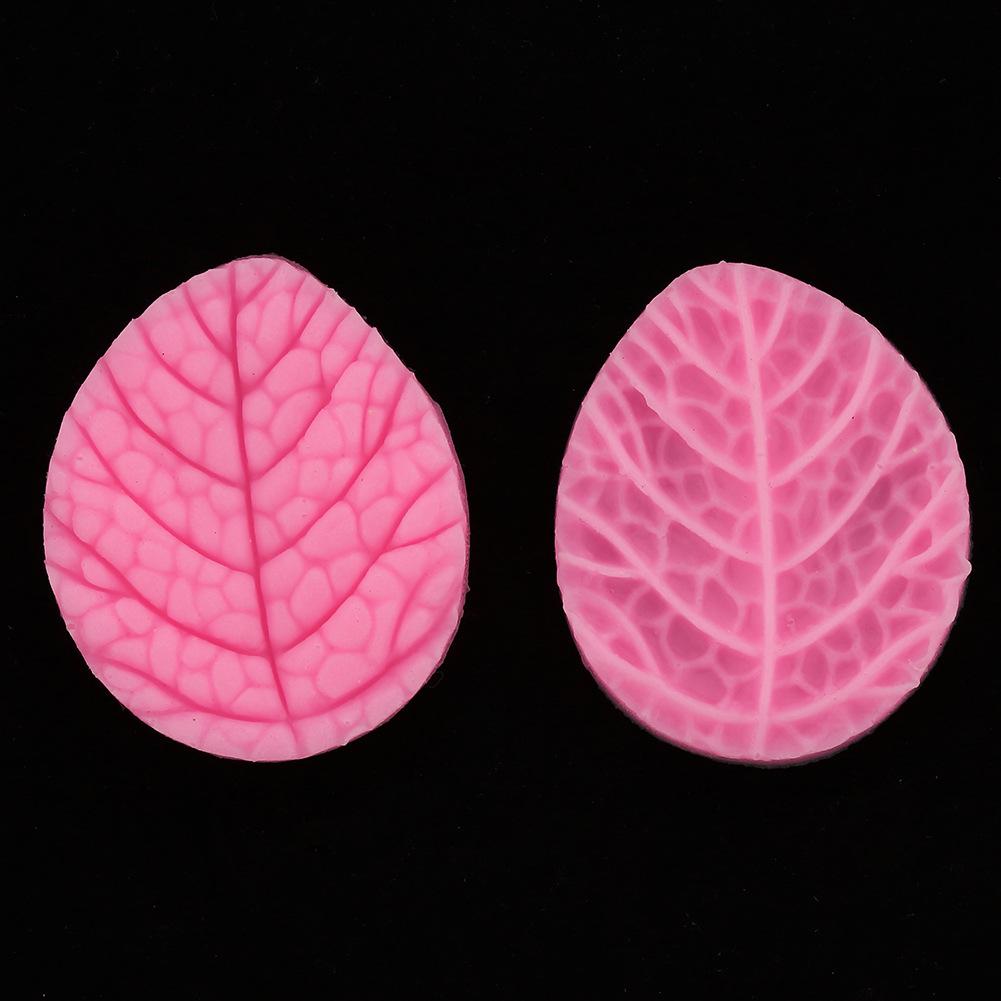 2Pcs Silicone Mold Flower Leaf Clay Making Mold Double Side Leaf Mold for Fondant Cake Decor