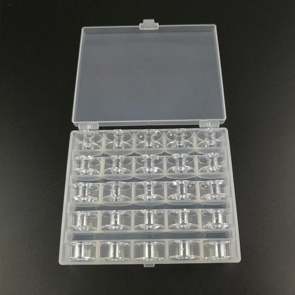 Multiple Color Threads 25X Plastic Bobbin Metal Sewing Spool Set Ideal for Embroidery and Sewing Machines DIY Sewing Projects