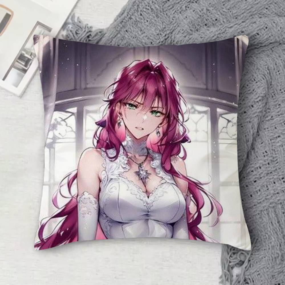 Death Is The Only Ending For The Villainess Doublesided Printed Square Decorative Cushion Cover for Sofa Living Room Home Decor