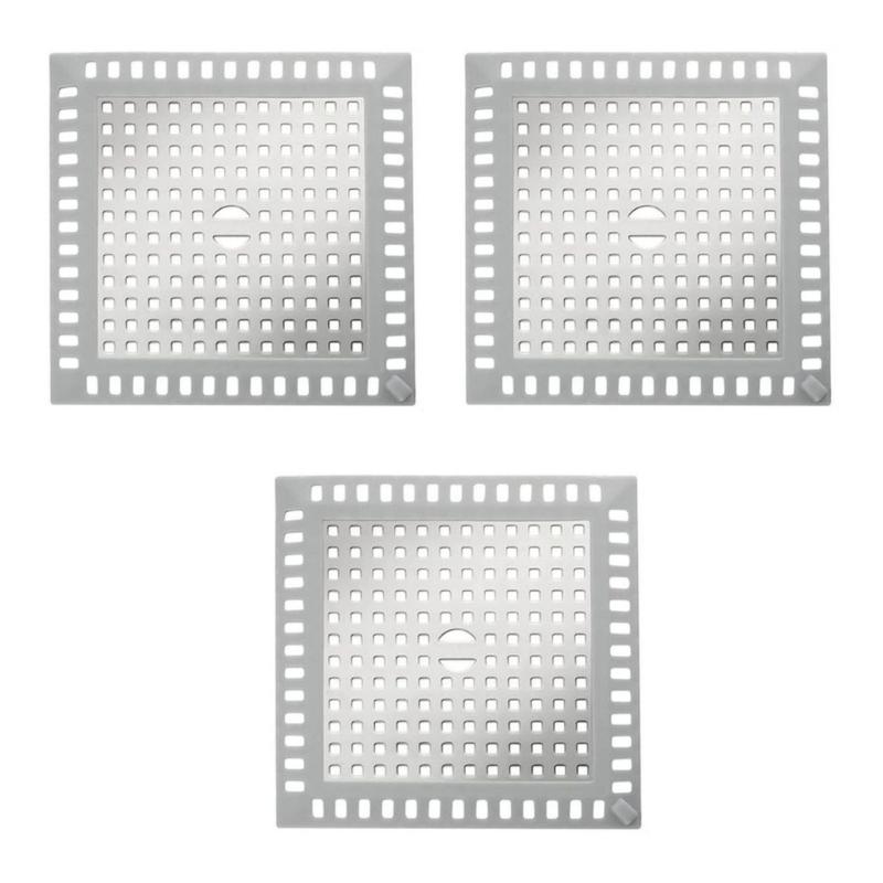 

3Pieces Bathroom Drain Strainer Floor Drain Cover Hair Filter Stainless Steel Drain Protectors Corrosions Resistant