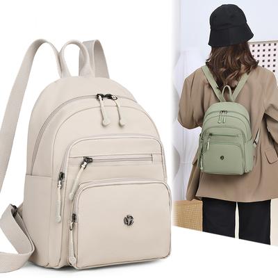 Zaino da viaggio in nylon leggero con grande capacità, zaino da scuola da donna