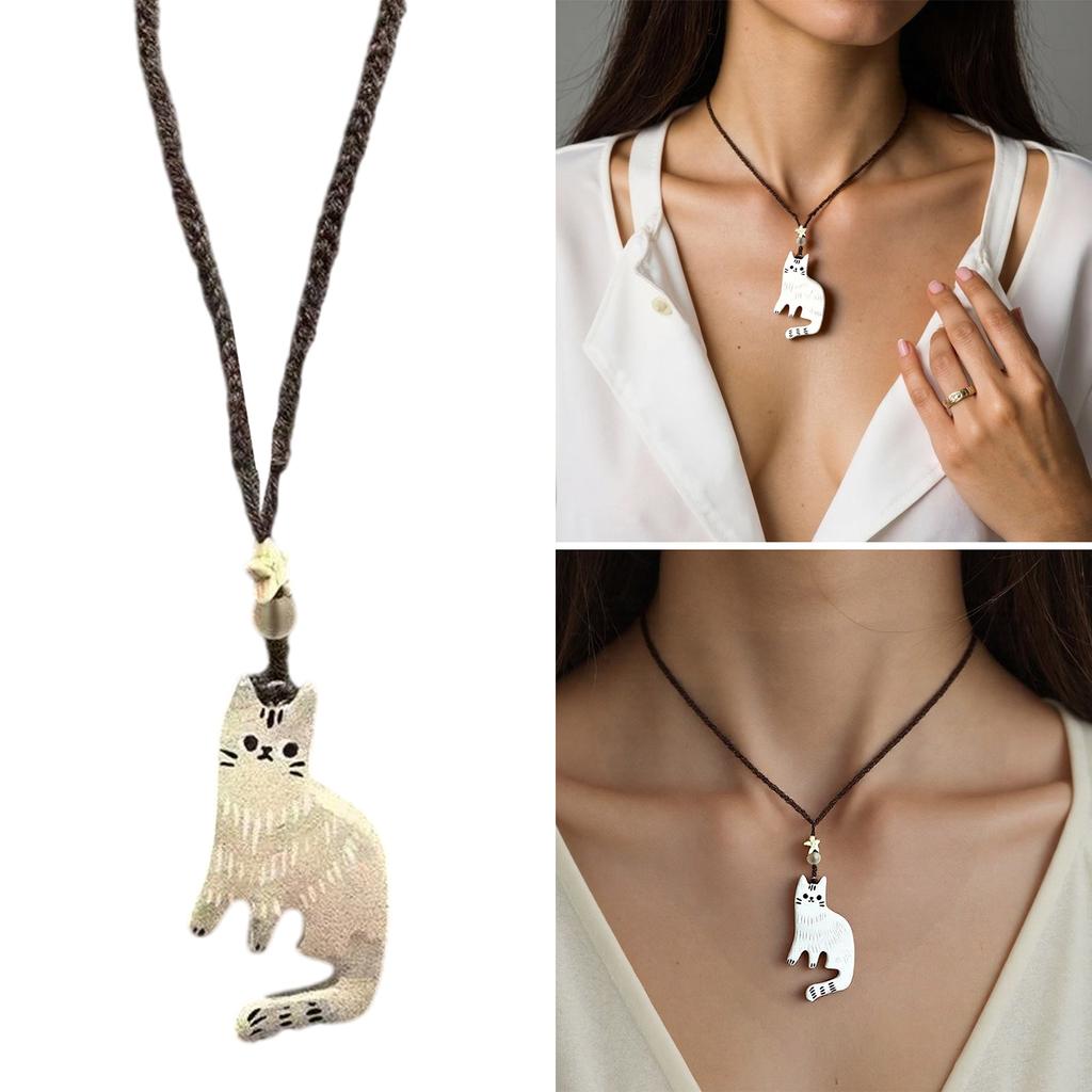 Cats Charm Necklace Unique Necklace Multifuntional Neck Jewelry Pendant Necklace for Women Seeking Distinctive Charm