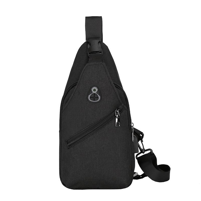 Breast bag men's new trendy backpack business casual multi-functional charging shoulder messenger bag