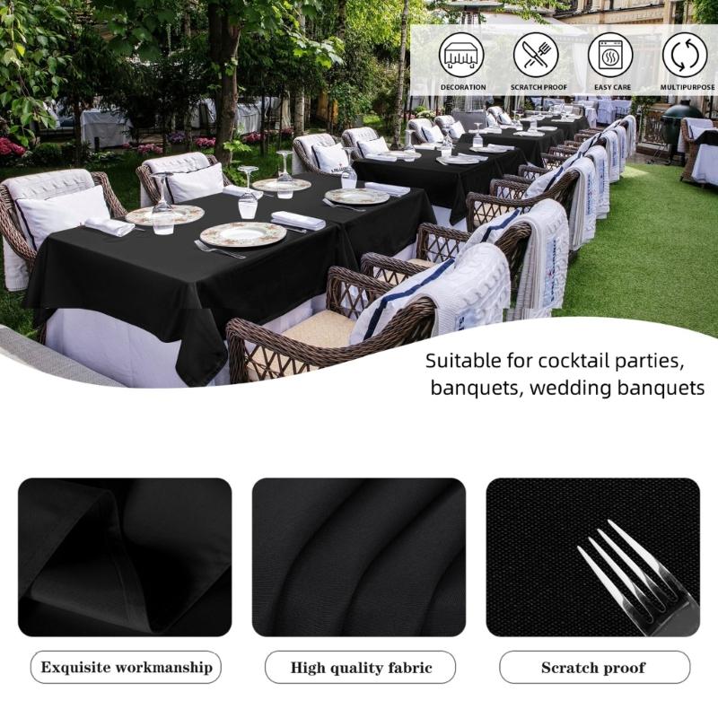 Rectangular Tablecloth Stain Resistant Polyester Table Covering Cloth for Dining Tables Easy To Clean and Maintain