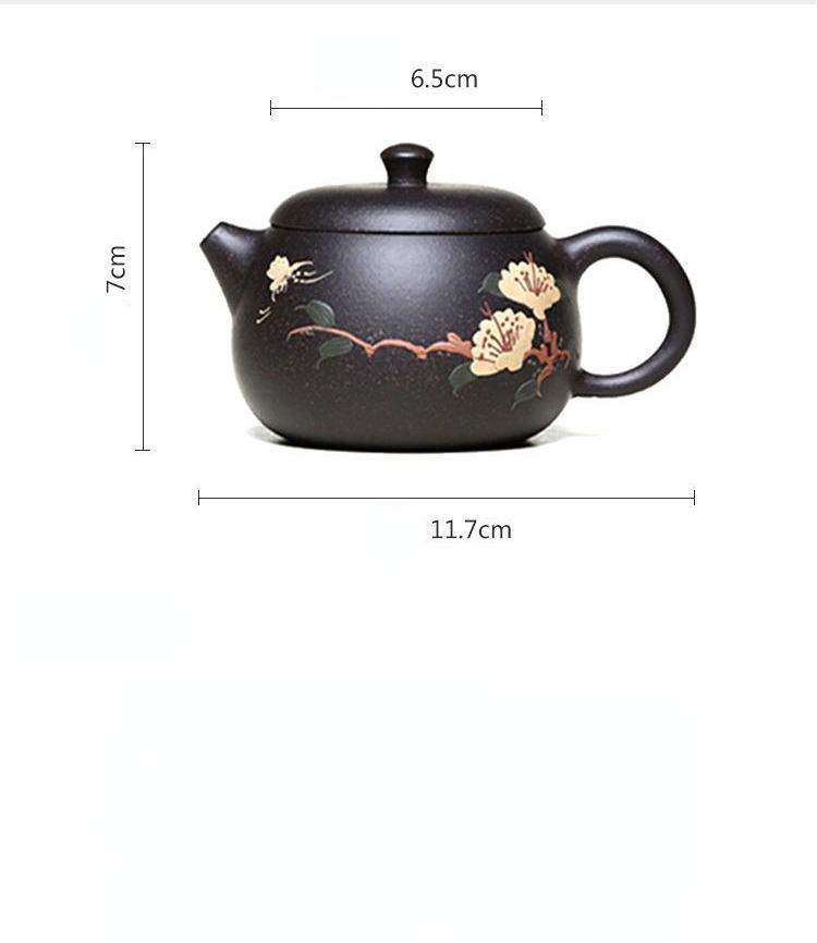 Yixing Handmade Purple Clay Teapot Hand Painted TeaSet Cup Drinking Utensil Kettle Tea Set