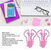 100pcs Yellow/Pink Cute Paper Clips Plastic-coated Metal Metallic Paper Clips  Office Supplies