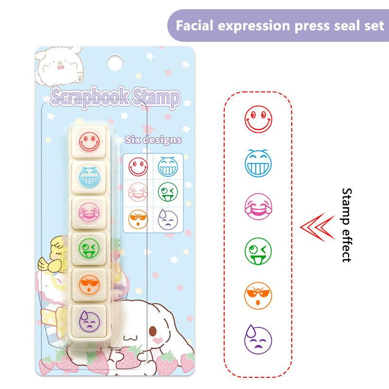 

1 набор аксессуаров для скрапбукинга, канцелярские товары, кавайные штампы, декоративные штампы для искусства, DIY, поделок, альбома, журнала, планера