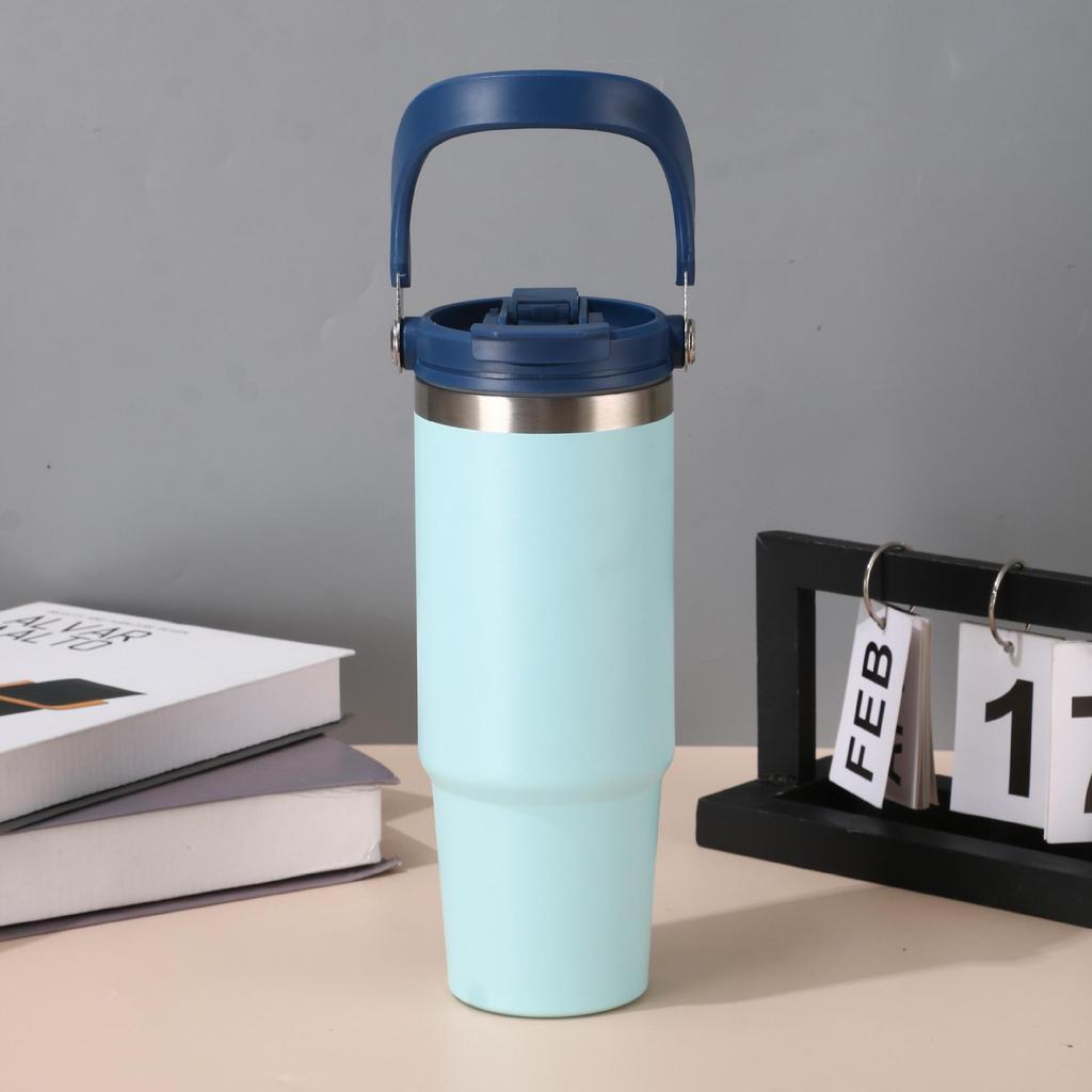 30oz Portable Insulated Stainless Steel Car Cup for Cold Storage