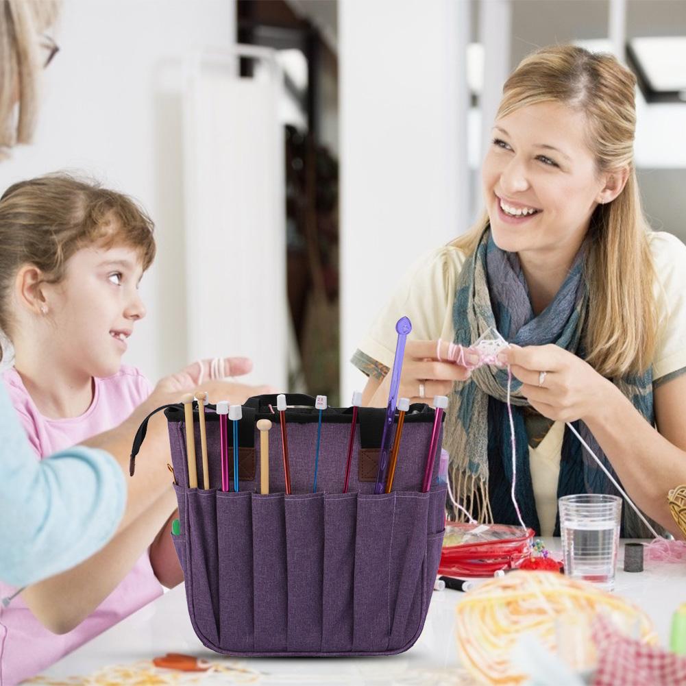 Household Knitting Bag Oxford Multi-function Large Capacity  Wool Crochet Hooks Needles Storage Bags Sewing Supplies