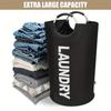 Chic Black Collapsible Laundry Hamper With Generous Size For Effective Clutter Control