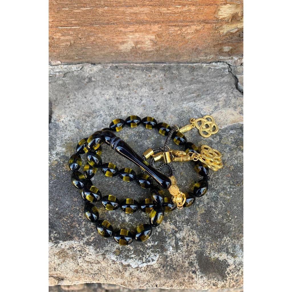 Herren-Gebetsperlen aus Vernier-Pulver-Bernstein