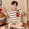 Boys Cotton Short Sleeve Pajamas Set Lightweight Cartoon Sleepwear Kids Ages 8 Home Wear