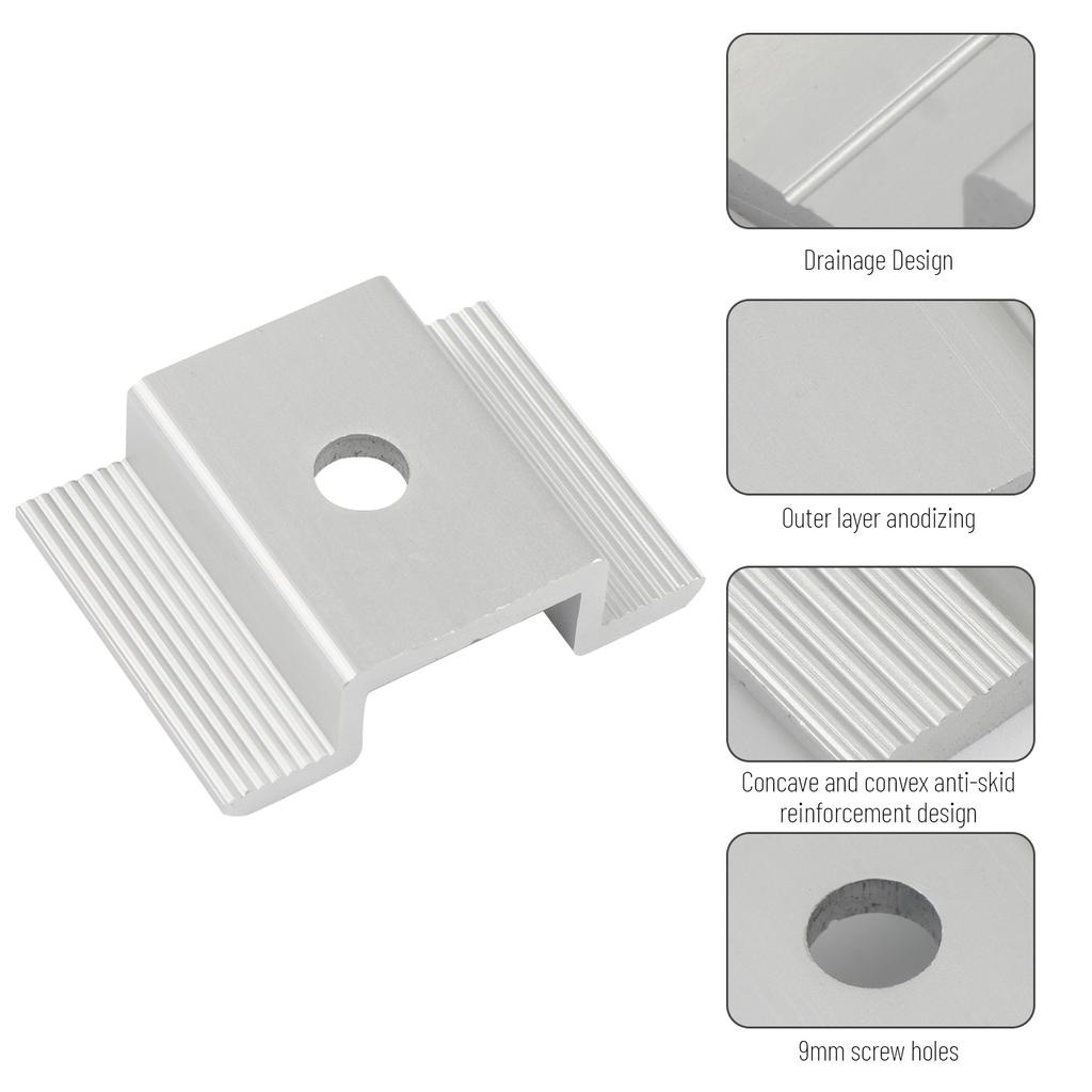 20/50 Pcs Solar Panel Mid Clamps Solar Panel Mounting Bracket Clamp Wide Photovoltaic Support Solar System Accessories