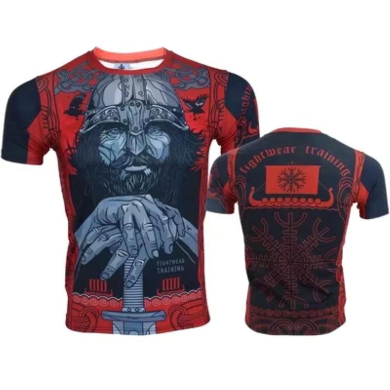 Muay Thai Boxing T Shirt 3D Printed Edition T Shirt Muay Thai Fitness Short Sleeve Training Sports Tee S
