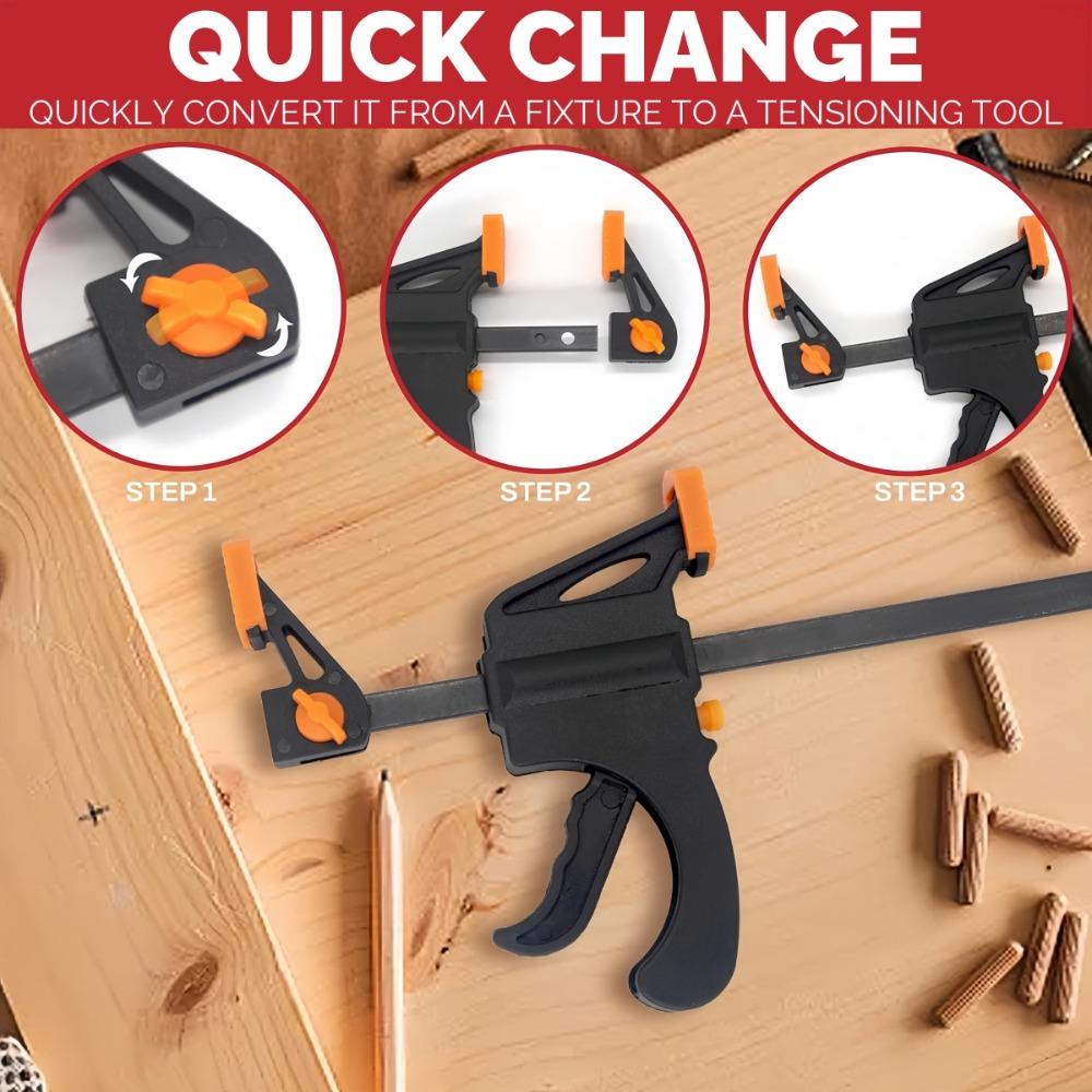 4 Inch Woodworking F Clamps 1/2/4PCS Portable Quick Ratchet Release Speed Squeeze Wood Working Clamps DIY Carpentry Hand Tool