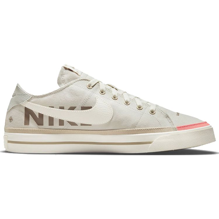 Nike Court Legacy Canvas Logo Print Low Top Skate Shoes Men Sneaker Gray DN4232-012