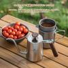 Boundless Voyage Titanium Coffee Drip Pot Narrow Mouth Coffee Kettle 300ml for 1 Person Wooden Handle Drip Pot Camping Coffee Pot Coffee Kettle Pot