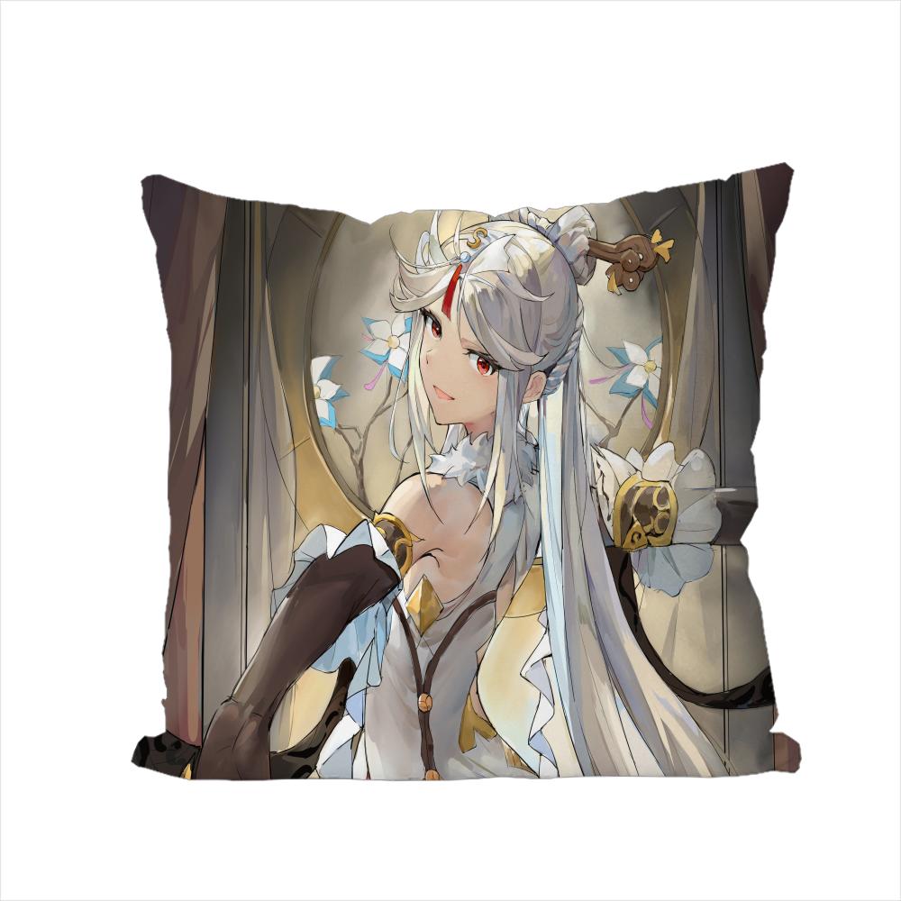 Genshin Impact Pillow Case For Car Sofa Decorative Home Doublesided Print Plush Square Throw Pillow Cushion Cover