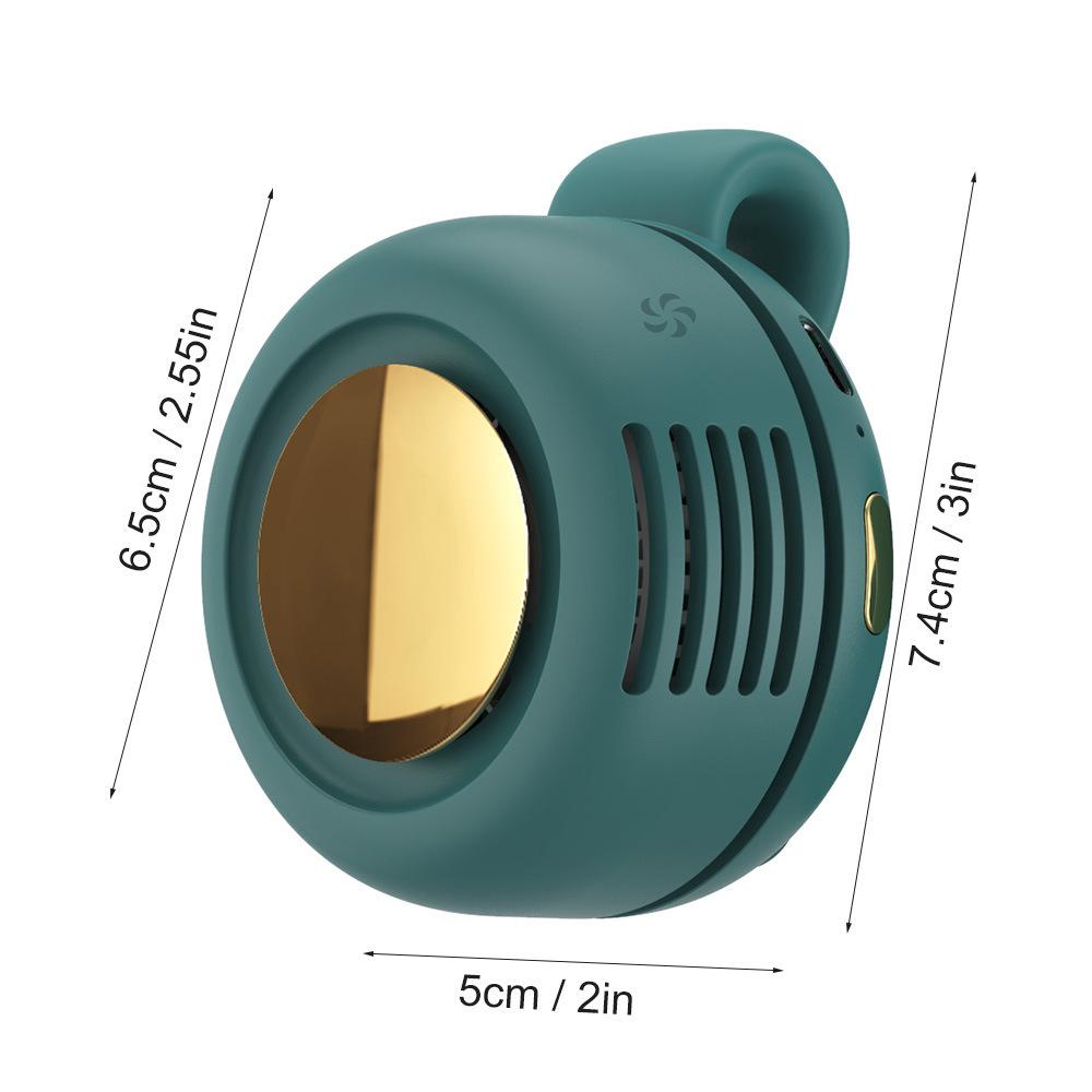 USB Boyuna Asılan Fan Taşınabilir Sessiz Mini Klipsli Bel Asılı Elektrikli Fan 900mah Yapraksız Fan 3 Hızlı Dış Mekan Kamp Balıkçılık için
