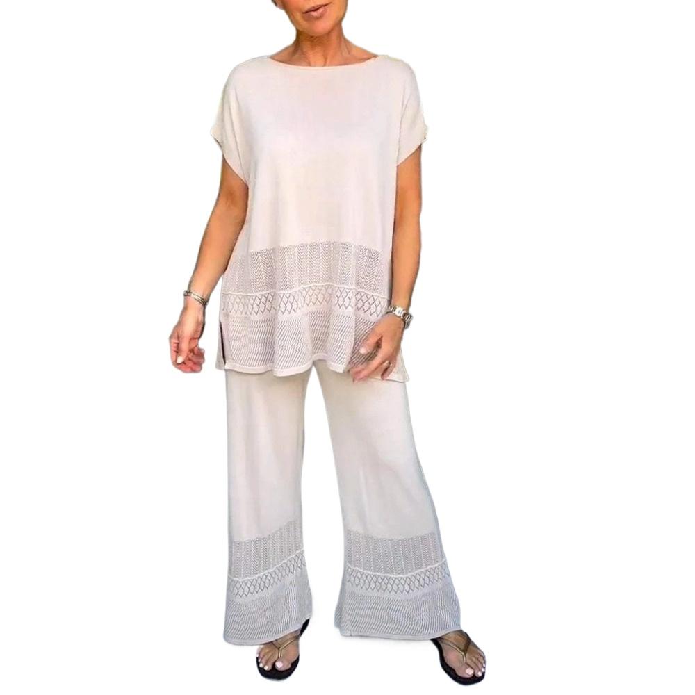 IHUASU Женский повседневный модный костюм из двух частей с открытым верхом — фото 10