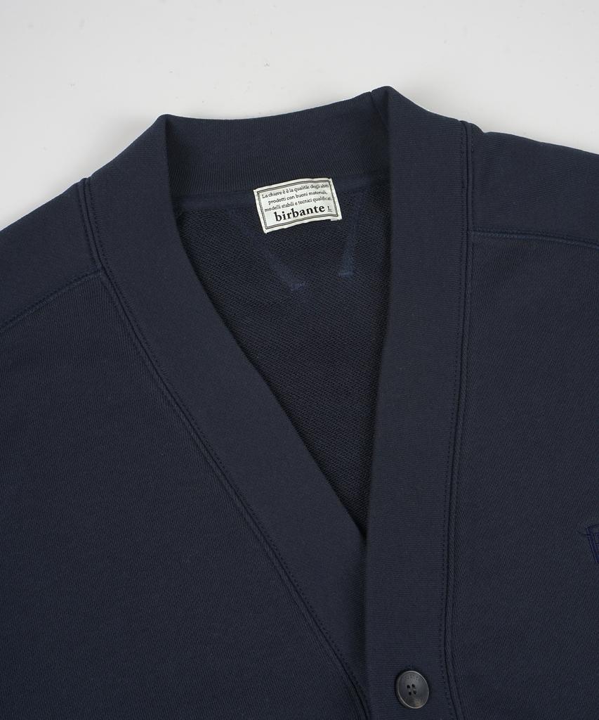 Birbante V-Neck Sweat Cardigan - Dark Navy
