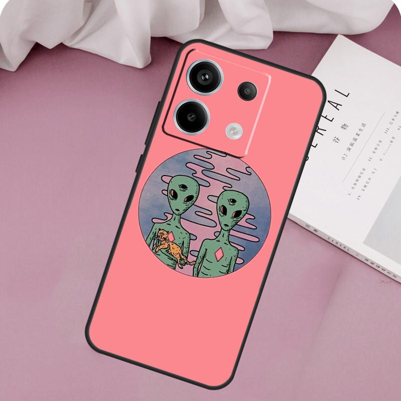

Эстетичный Мультяшный Инопланетный Космический Чехол Для Xiaomi Redmi Note 13 14 12 11 10 9 15 Pro Plus Redmi 15 14C 10C 12C 13C 15C Обложка Redmi Note 12 Pro 4G