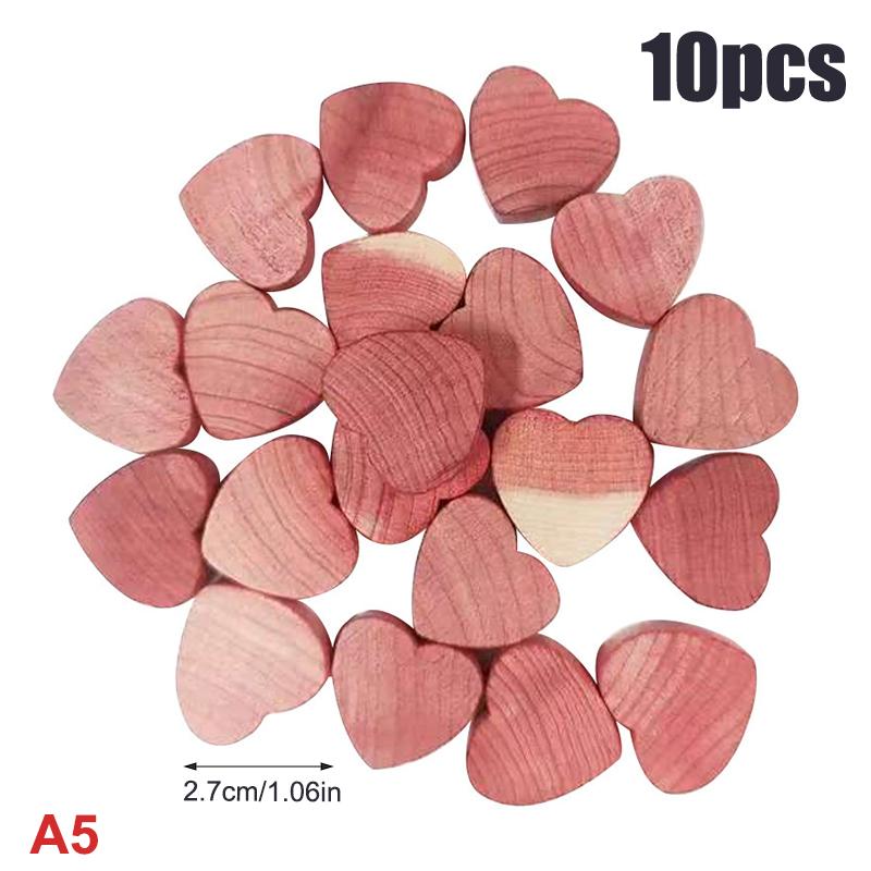 

10Pcs Natural Cedar Blocks For Clothes Storage Absorbent Moisture-Proof Fresh Scented Wood Closet Rings Home Decoration