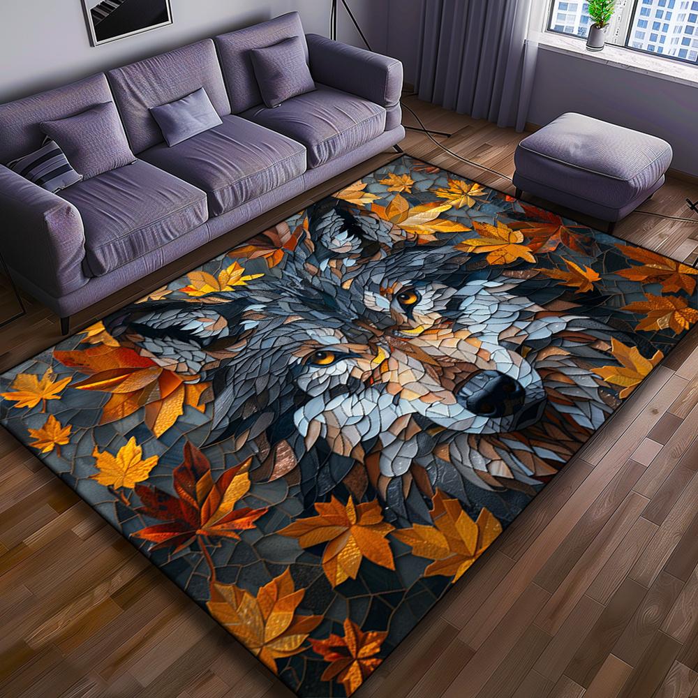 

Коврик под стул Wolf Design из нескользящего полиэстера, прочный и удобный коврик для гостиной, кухни, балкона, отеля и 50x80cm