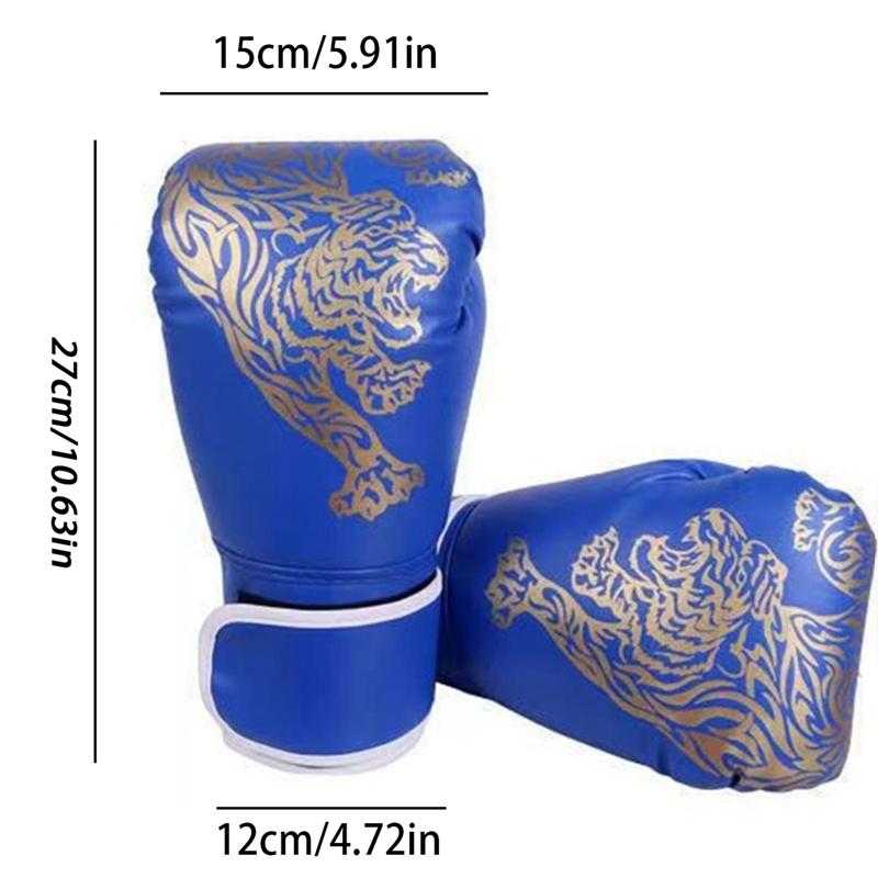 Boxerské rukavice Profesionální Tiger Prodyšné PU Kožené Flame rukavice Sanda Box Muay Thai rukavice Muay Thai Boxerské rukavice