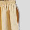 INCERUN Two Pieces Summer Men O Neck Striped Hollow Patchwork Short Sleeve Tops and Shorts Sets