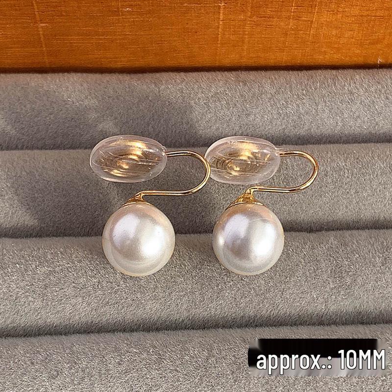 2025 Nye High-End Retro Perle Øreklips: Ørepinner uten hull for kvinner - Fransk nisjestil