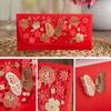 6pcs Laser Engraving Lucky Money Bag Hollow Red Packet Spring Festive Decoration HongBao  New Year