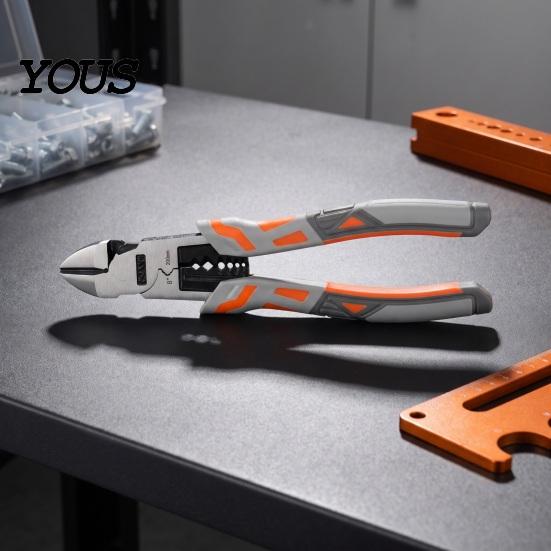 Ergonomic Non Slip Cable Cutters 9" Needle Nose Plier, 8-inch Multi-Function Diagonal Pliers, Heavy Duty Cr-V Mechanical Repair Hand Tools Steel Wire