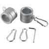 2Pcs Silver Flag Mounting Ring 360 Degree Rotating Spinning Flag Pole Kit  Diameter Flagpole