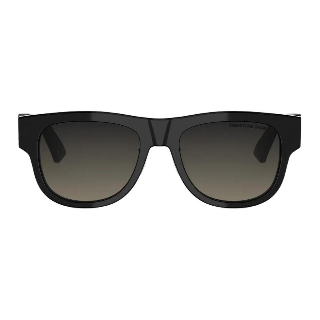 Dior Side Engraved Logo Irregular Shape Sunglasses Unisex Sunglasses Black DIOR-OBLIQUE-S4F-10A0