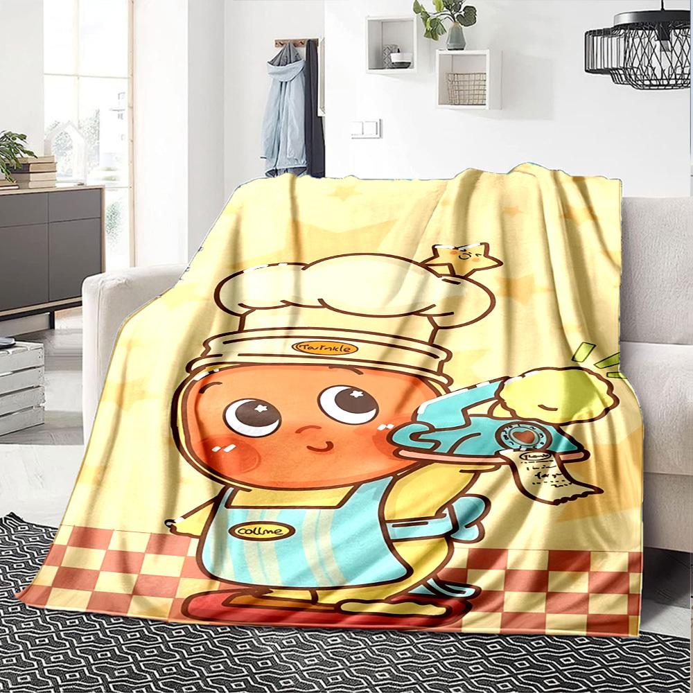 1pc Chef Star blanket Lightweight Flannel Throw for Sofa Bed Travel Camping Livingroom Office Couch Chair
