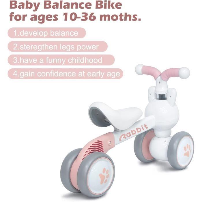 Balance Bike - Xiapia - Pink - Certified Safety - 2 Wheels - 10-36 Months