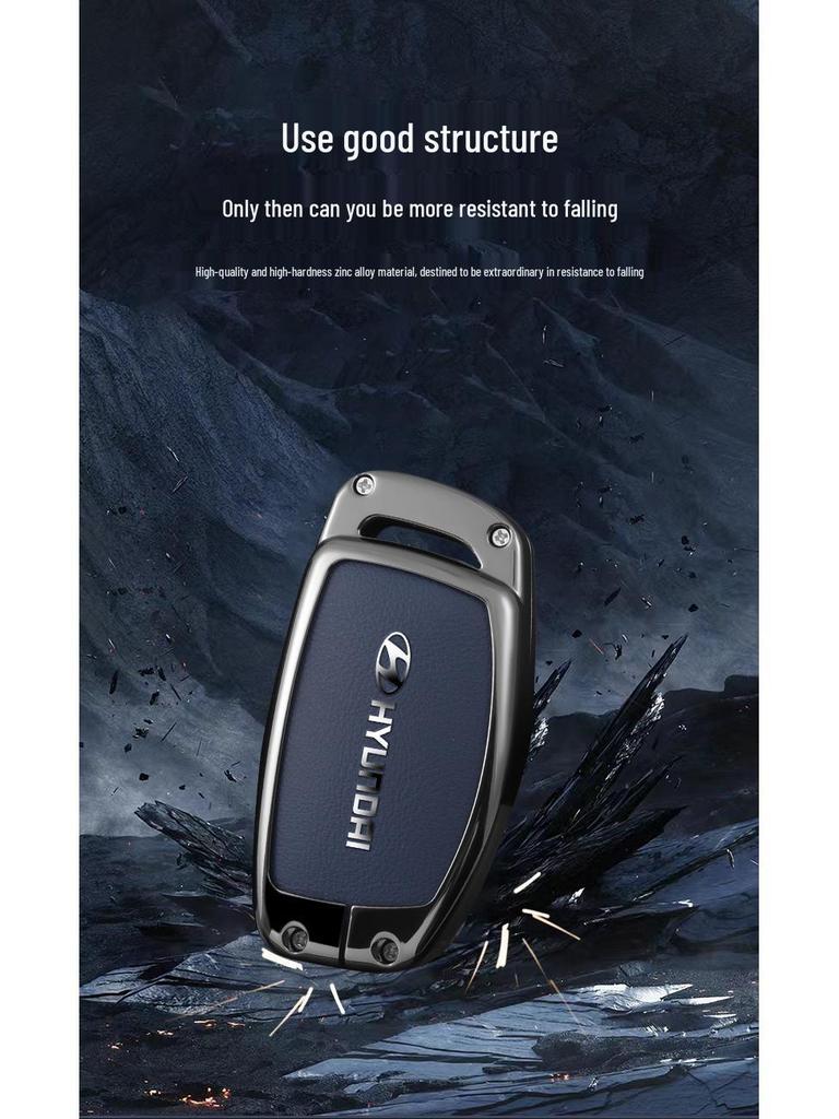 Key Cover Compatible with Beijing Hyundai Ix35, Elantra, Festa, Verna, Ix25, Santa Fe - Premium Men's Bag Case
