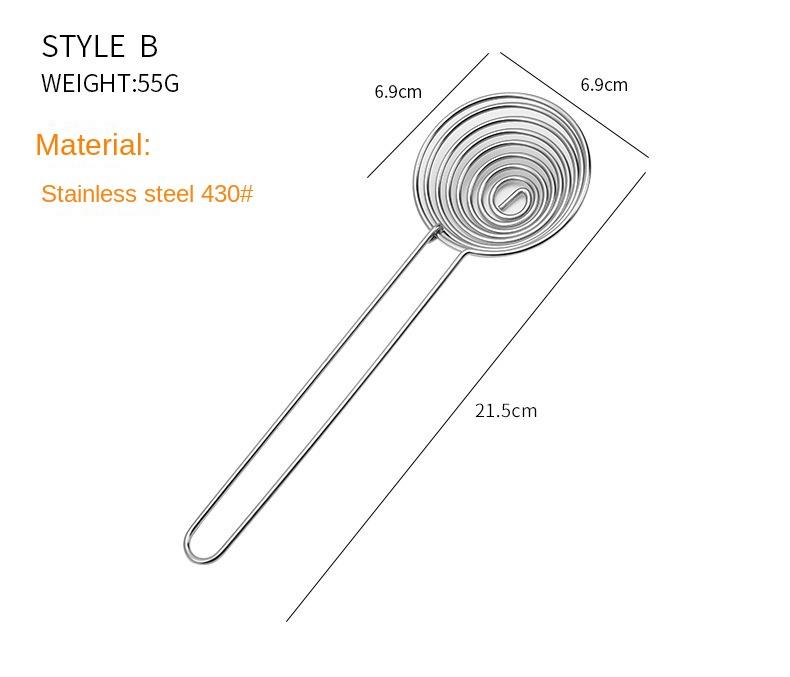 

1Pc,stainless steel egg white separator creative extended handle protein egg white egg yolk separator hot pot fishing