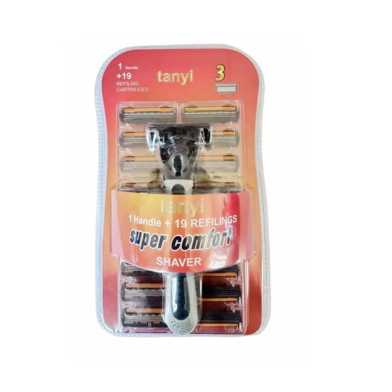 Barbermaskin Splitter nytt design barberhøvel for menn Barbering trelags barbermaskin Gjenbrukbar barberhøvel importert blad med flere verktøyhoder Bytt ut