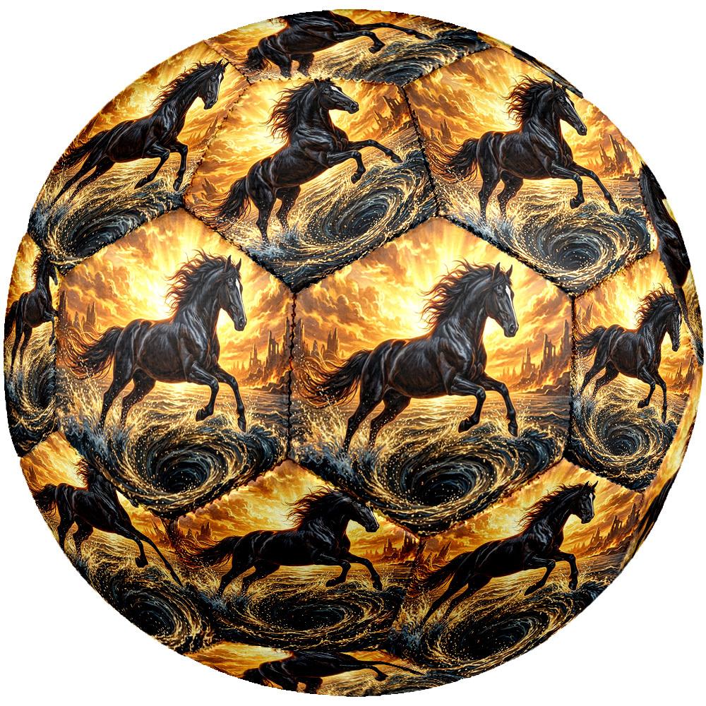 1pc Black Horse Storm Durable Size 5 Soccer Ball Professional Match Training Football Indoor &Outdoor Sports Ball P60183