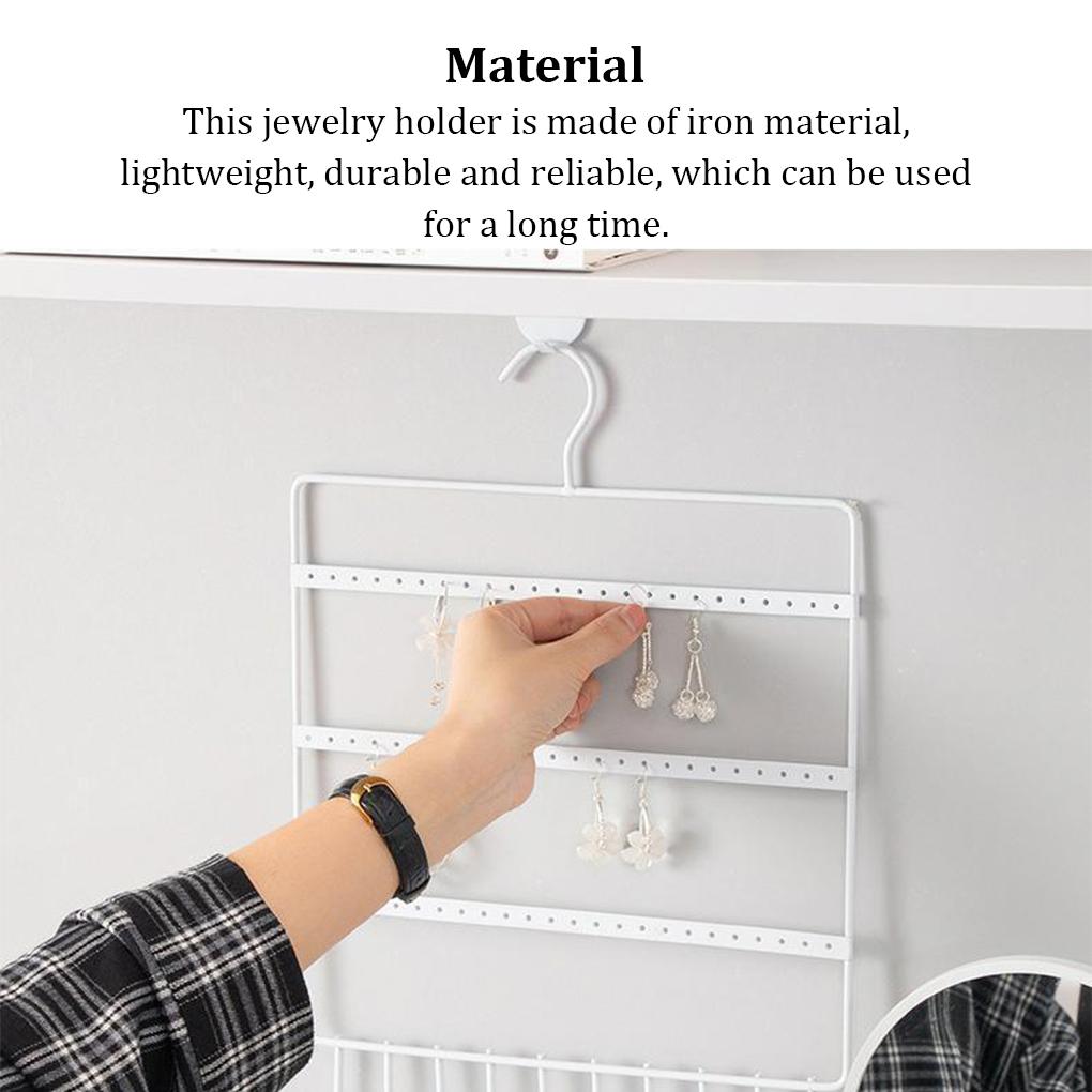 Earrings Display Holder Ear Studs Hanging Rack Large Capacity Jewelry Storage Organizer Rings Jewelries Stand Bracket Home